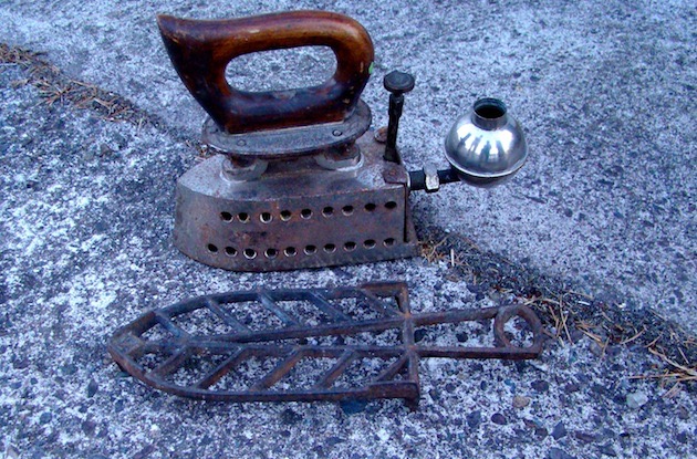 Old Steam Iron with stand