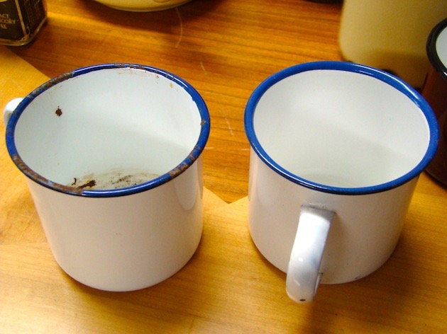 Two Enamel Mugs