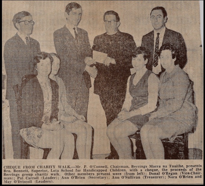 Heritage - 1970-07-03 - Berrings Macra - proceeds of Charity Walk donated to Lota.jpg