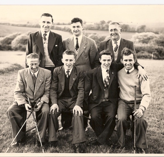Rocklodge Pitch and
Putt Club: Cork Senior
League winners
for the first time
in 1956.The club 
went on to win the
title nine times in
ten years.
Back row: Jim Walsh,
Miah Murray, Ned
McSweeney.
Front Row: Michael
Crowley, T J O&rsquo;Riordan,
Ted Reardon and
Joe Buckley.
